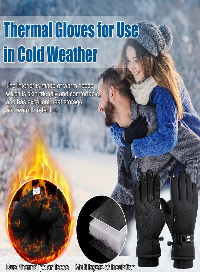 Romenrita Winter Gloves for Men Women, Cold Weather Gloves for Skiing Snow Glove, Thermal Waterproof Gloves Windproof Warm Gloves for Outdoor Running,Cycling,Hiking, Driving, Freezer Work (Large) - Image 2